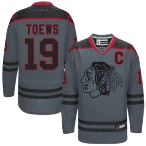 NHL Chicago Blackhawks Trikot #19 Jonathan Toews Authentic Charcoal Reebok Cross Check Fashion